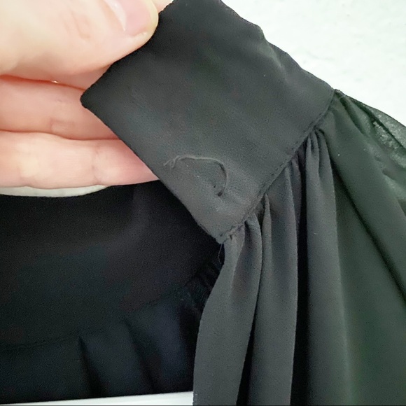 (NWT) Rebecca Minkoff | Zaykee Blouse Black Dress - Picture 5 of 12